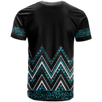 Paua Shell Aotearoa Mangopare Kowhaiwhai and Niho Taniwha T Shirt Maori New Zealand LT14 - Polynesian Pride