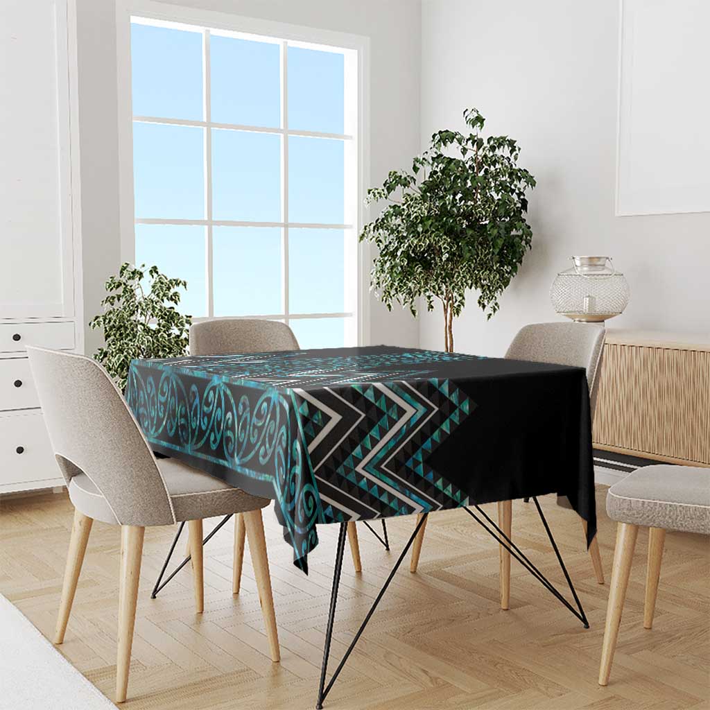 Paua Shell Aotearoa Mangopare Kowhaiwhai and Niho Taniwha Tablecloth Maori New Zealand LT14 - Polynesian Pride
