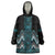 Paua Shell Aotearoa Mangopare Kowhaiwhai and Niho Taniwha Wearable Blanket Hoodie Maori New Zealand