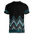 Paua Shell Aotearoa Mangopare Kowhaiwhai and Niho Taniwha Women V-Neck T-Shirt Maori New Zealand