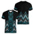 Paua Shell Aotearoa Mangopare Kowhaiwhai and Niho Taniwha Women V-Neck T-Shirt Maori New Zealand