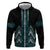 Paua Shell Aotearoa Mangopare Kowhaiwhai and Niho Taniwha Zip Hoodie Maori New Zealand