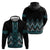 Paua Shell Aotearoa Mangopare Kowhaiwhai and Niho Taniwha Zip Hoodie Maori New Zealand