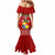 Tonga Rugby Mermaid Dress 2023 World Cup Tongan Kupesi Ngatu Pattern LT14 - Polynesian Pride