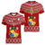 Tonga Rugby Women V Neck T Shirt 2023 World Cup Tongan Kupesi Ngatu Pattern LT14 - Polynesian Pride