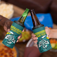 Personalised Australia Water Polo 2024 4 in 1 Can Cooler Tumbler Aussie Shark Sporty Version