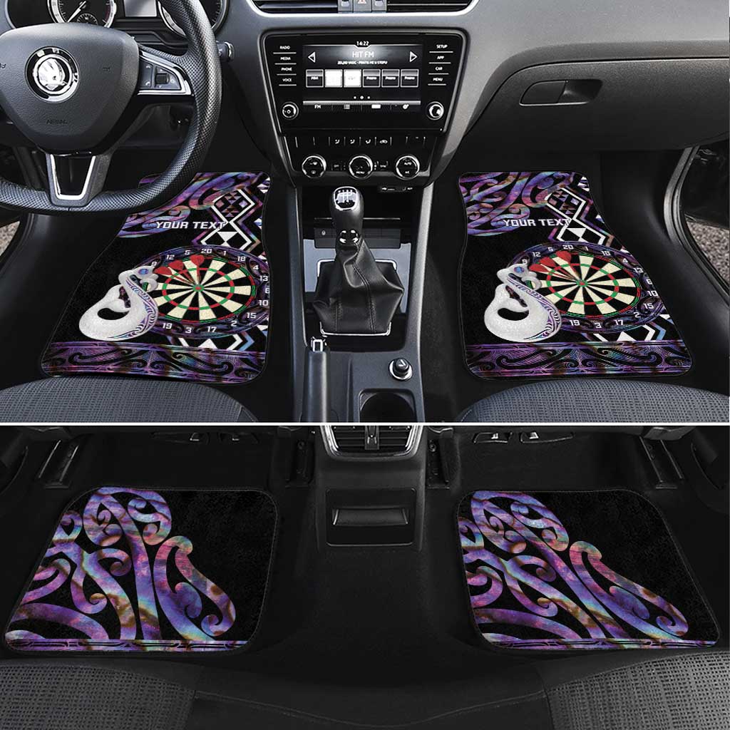 Personalised New Zealand Darts Car Mats Ngutukaka Manaia Taniko Luxury Purple LT14 Set 4pcs Purple - Polynesian Pride