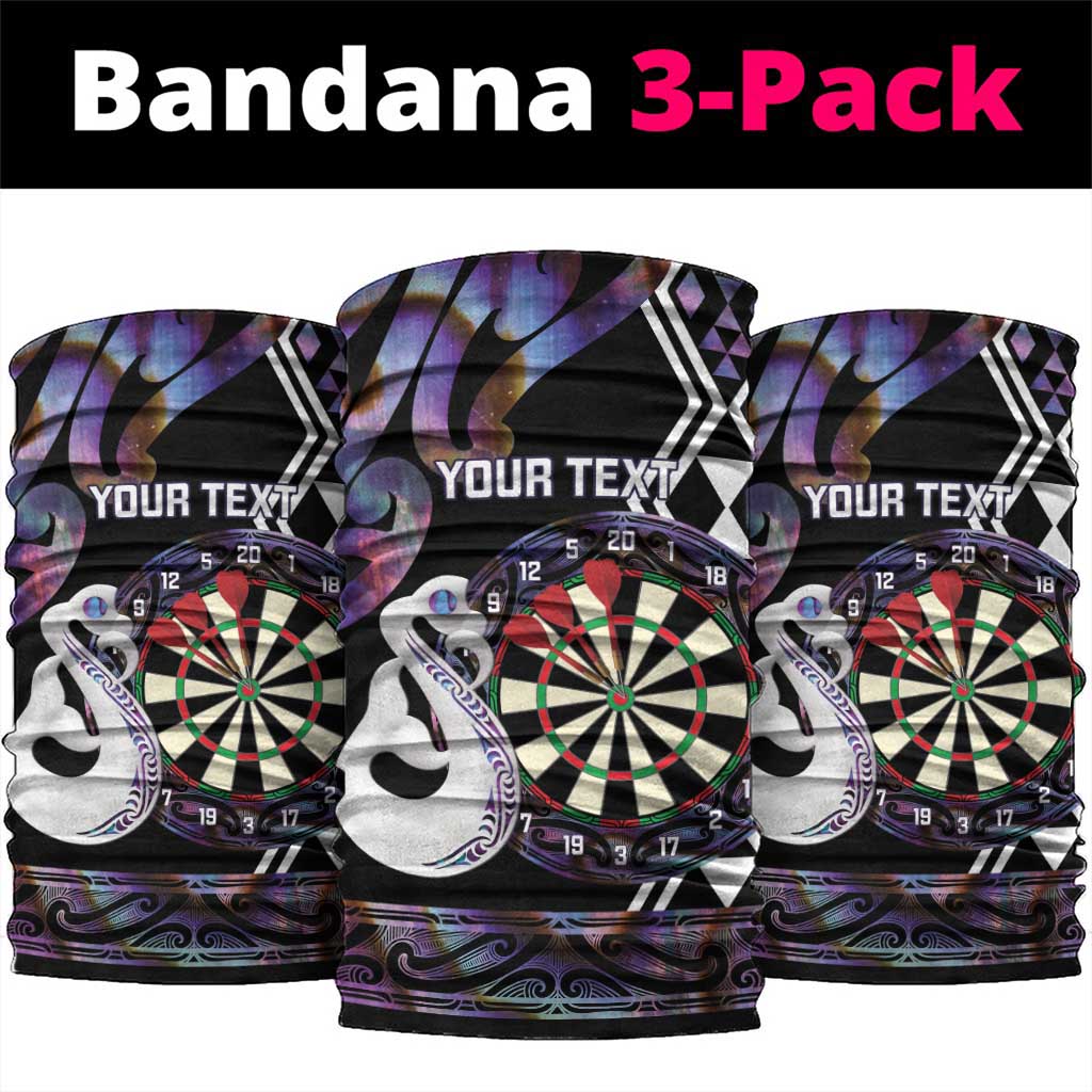 Personalised New Zealand Darts Neck Gaiter Ngutukaka Manaia Taniko Luxury Purple - Polynesian Pride