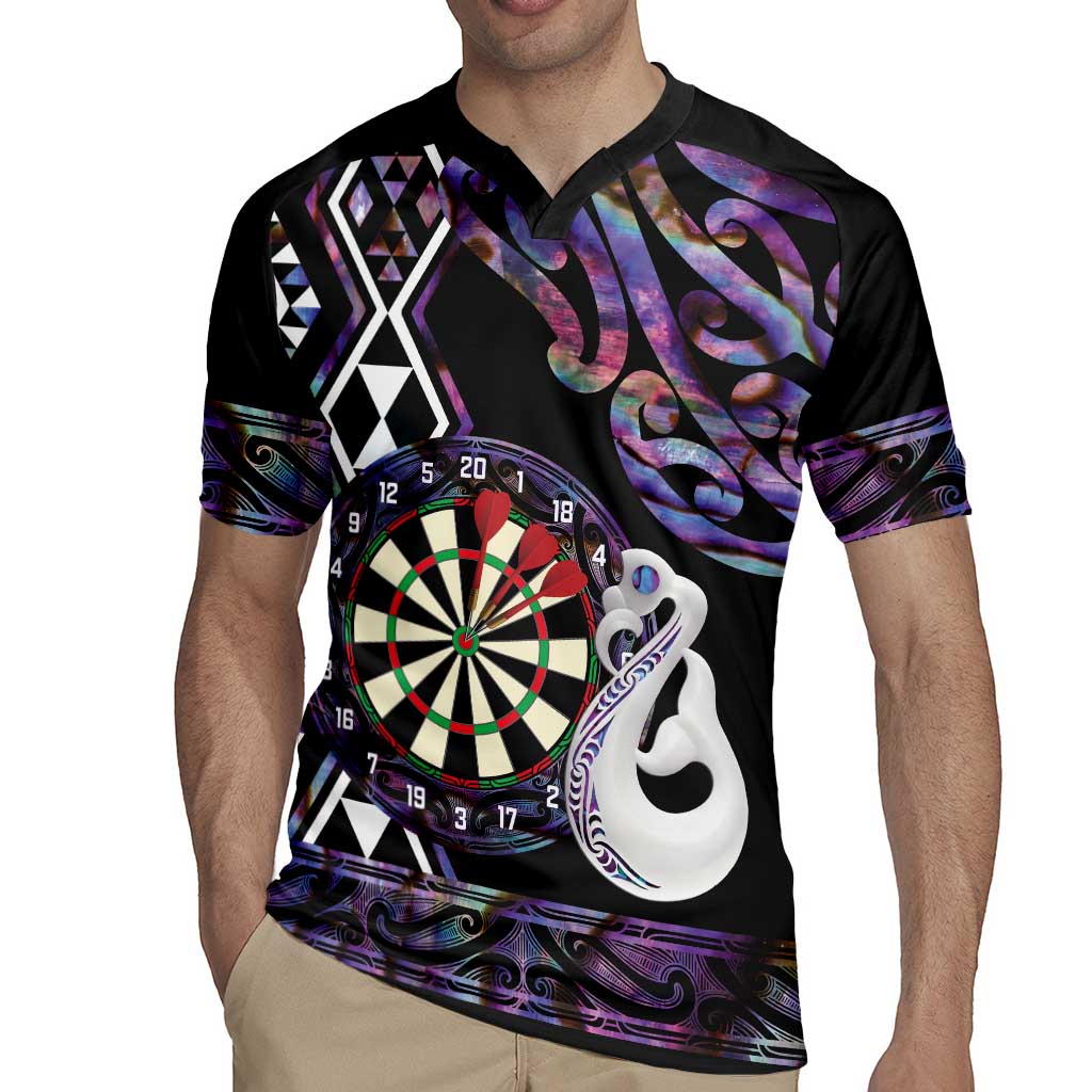 Personalised New Zealand Darts Rugby Jersey Ngutukaka Manaia Taniko Luxury Purple - Polynesian Pride