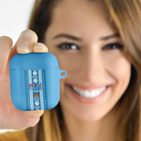 Fiji Day 1970 AirPods Case For Fiji Ever Fiji Tapa Pattern Blue LT14 - Polynesian Pride