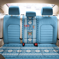 Fiji Day 1970 Back Car Seat Cover For Fiji Ever Fiji Tapa Pattern Blue LT14 - Polynesian Pride