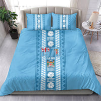 Fiji Day 1970 Bedding Set For Fiji Ever Fiji Tapa Pattern Blue LT14 - Polynesian Pride