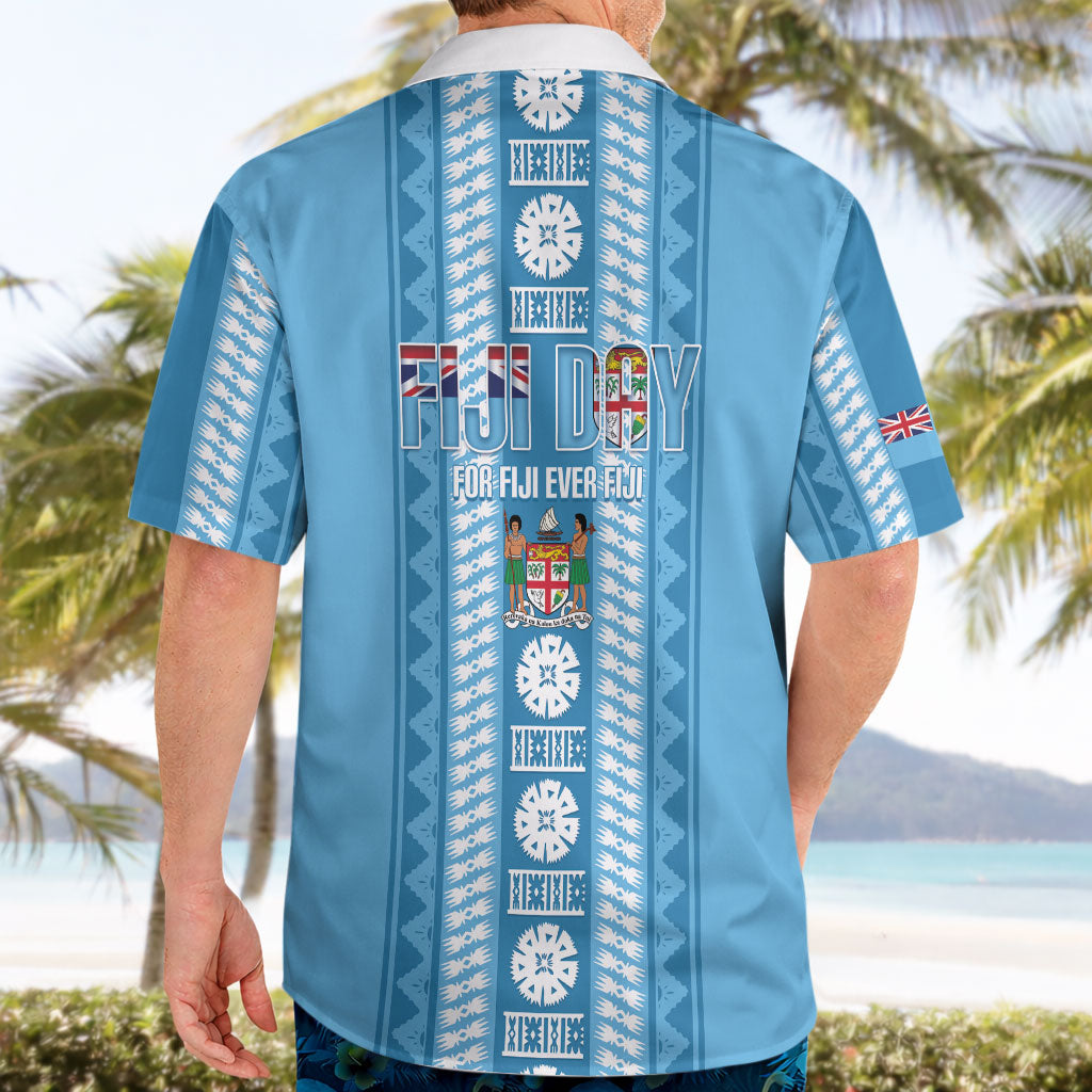 Fiji Day 1970 Hawaiian Shirt For Fiji Ever Fiji Tapa Pattern Blue LT14 - Polynesian Pride