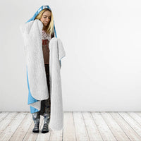 Fiji Day 1970 Hooded Blanket For Fiji Ever Fiji Tapa Pattern Blue LT14 - Polynesian Pride