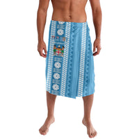 Fiji Day 1970 Lavalava For Fiji Ever Fiji Tapa Pattern Blue LT14 Blue - Polynesian Pride