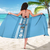 Fiji Day 1970 Sarong For Fiji Ever Fiji Tapa Pattern Blue LT14 - Polynesian Pride