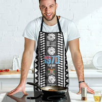 Fiji Day 1970 Apron For Fiji Ever Fiji Tapa Pattern White LT14 - Polynesian Pride