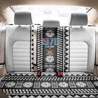 Fiji Day 1970 Back Car Seat Cover For Fiji Ever Fiji Tapa Pattern White LT14 - Polynesian Pride