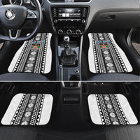 Fiji Day 1970 Car Mats For Fiji Ever Fiji Tapa Pattern White LT14 Set 4pcs White - Polynesian Pride