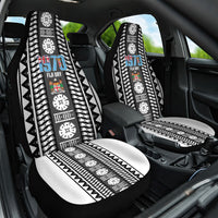 Fiji Day 1970 Car Seat Cover For Fiji Ever Fiji Tapa Pattern White LT14 One Size White - Polynesian Pride