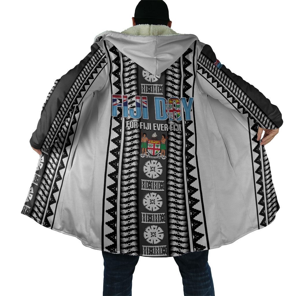 Fiji Day 1970 Cloak For Fiji Ever Fiji Tapa Pattern White LT14 - Polynesian Pride