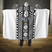 Fiji Day 1970 Hooded Blanket For Fiji Ever Fiji Tapa Pattern White LT14 - Polynesian Pride