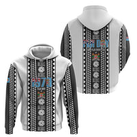 Fiji Day 1970 Hoodie For Fiji Ever Fiji Tapa Pattern White LT14 - Polynesian Pride