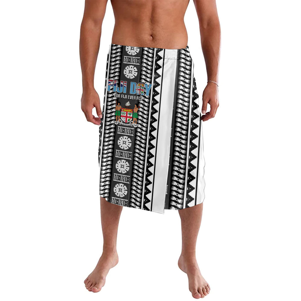 Fiji Day 1970 Lavalava For Fiji Ever Fiji Tapa Pattern White LT14 White - Polynesian Pride