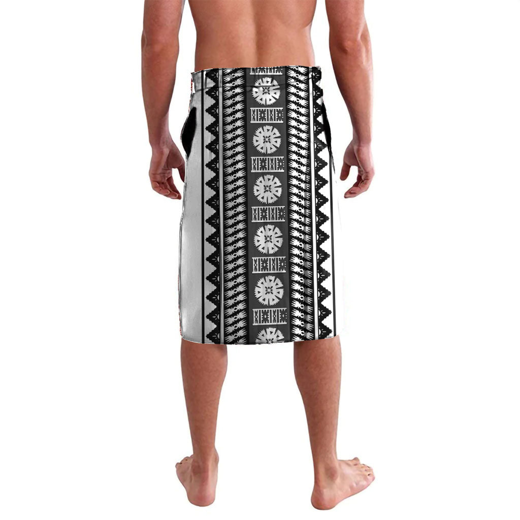 Fiji Day 1970 Lavalava For Fiji Ever Fiji Tapa Pattern White LT14 - Polynesian Pride