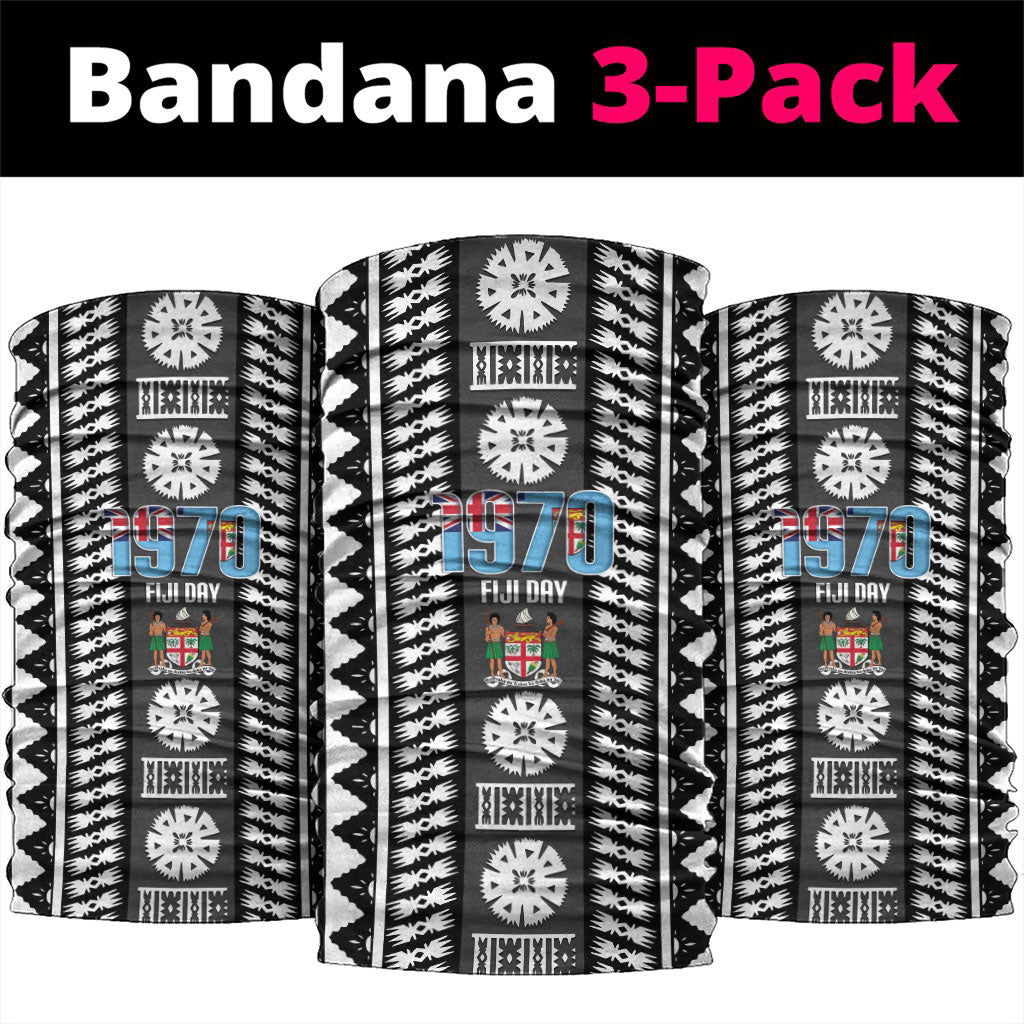 Fiji Day 1970 Neck Gaiter For Fiji Ever Fiji Tapa Pattern White LT14 package One Size: 25*50cm White - Polynesian Pride