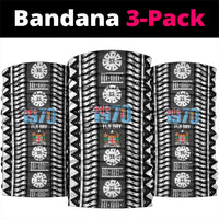 Fiji Day 1970 Neck Gaiter For Fiji Ever Fiji Tapa Pattern White LT14 package One Size: 25*50cm White - Polynesian Pride