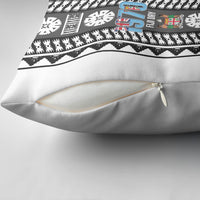 Fiji Day 1970 Pillow Cover For Fiji Ever Fiji Tapa Pattern White LT14 - Polynesian Pride