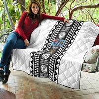Fiji Day 1970 Quilt For Fiji Ever Fiji Tapa Pattern White LT14 - Polynesian Pride