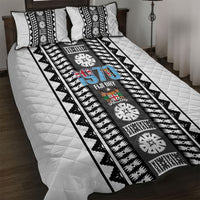 Fiji Day 1970 Quilt Bed Set For Fiji Ever Fiji Tapa Pattern White LT14 White - Polynesian Pride