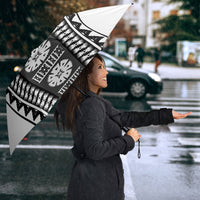 Fiji Day 1970 Umbrella For Fiji Ever Fiji Tapa Pattern White LT14 - Polynesian Pride