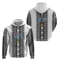 Fiji Day 1970 Zip Hoodie For Fiji Ever Fiji Tapa Pattern White LT14 - Polynesian Pride