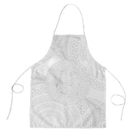 Tonga White Sunday Apron Fakame Tongan Ngatu Turtle LT14 White - Polynesian Pride