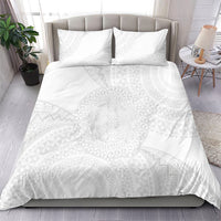 Tonga White Sunday Bedding Set Fakame Tongan Ngatu Turtle LT14 - Polynesian Pride