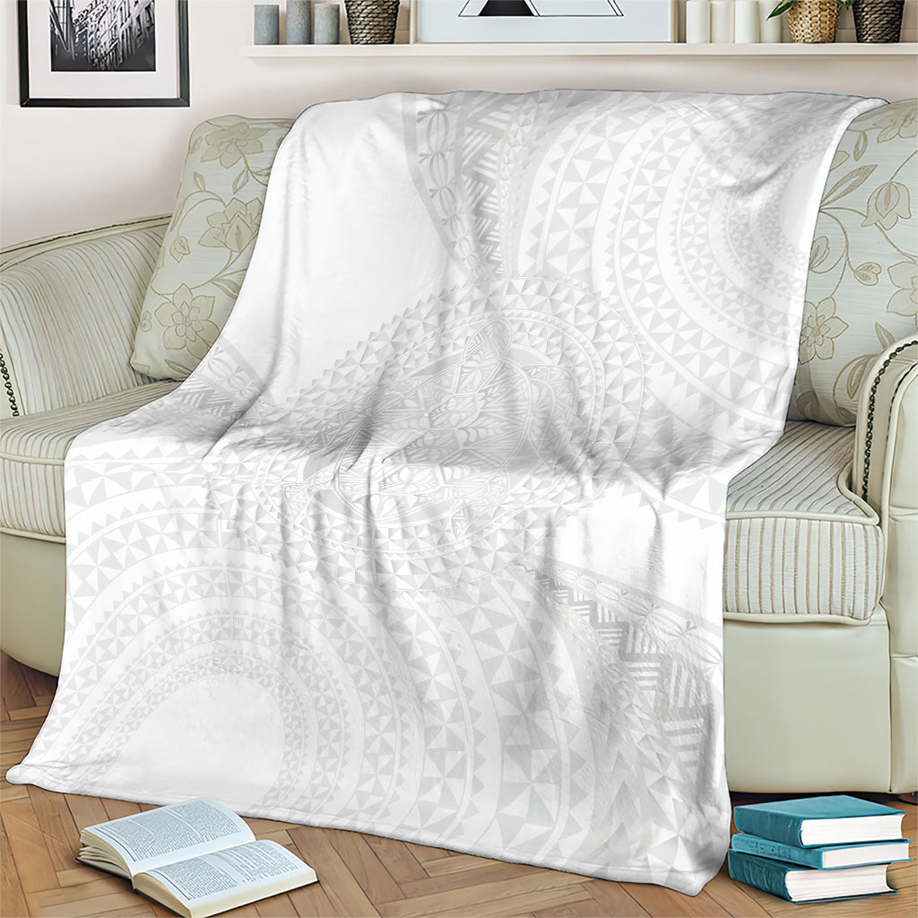 Tonga White Sunday Blanket Fakame Tongan Ngatu Turtle LT14 - Polynesian Pride