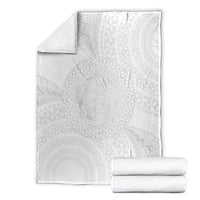 Tonga White Sunday Blanket Fakame Tongan Ngatu Turtle LT14 - Polynesian Pride