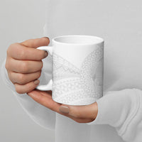 Tonga White Sunday Ceramic Mug Fakame Tongan Ngatu Turtle LT14 - Polynesian Pride