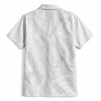 Tonga White Sunday Hawaiian Shirt Fakame Tongan Ngatu Turtle LT14 - Polynesian Pride