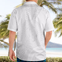 Tonga White Sunday Hawaiian Shirt Fakame Tongan Ngatu Turtle LT14 - Polynesian Pride