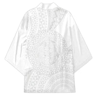 Tonga White Sunday Kimono Fakame Tongan Ngatu Turtle LT14 - Polynesian Pride