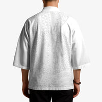 Tonga White Sunday Kimono Fakame Tongan Ngatu Turtle LT14 - Polynesian Pride