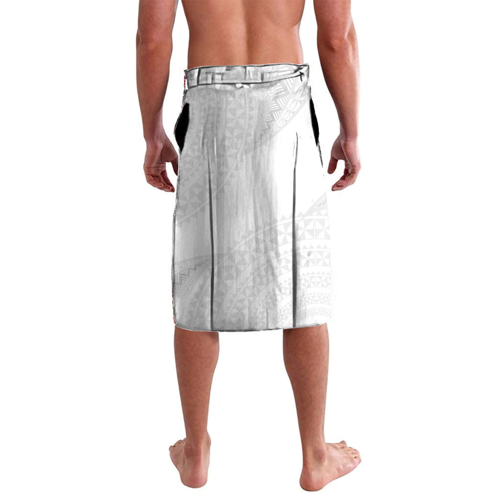 Tonga White Sunday Lavalava Fakame Tongan Ngatu Turtle LT14 - Polynesian Pride