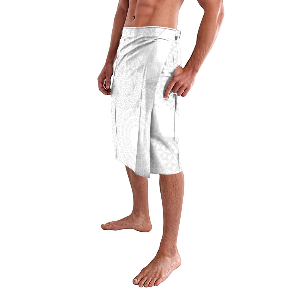 Tonga White Sunday Lavalava Fakame Tongan Ngatu Turtle LT14 - Polynesian Pride