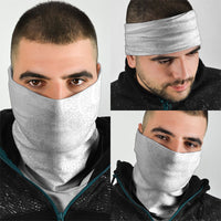 Tonga White Sunday Neck Gaiter Fakame Tongan Ngatu Turtle LT14 - Polynesian Pride