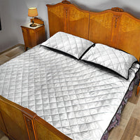 Tonga White Sunday Quilt Bed Set Fakame Tongan Ngatu Turtle LT14 - Polynesian Pride