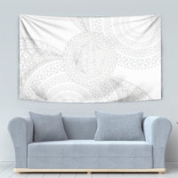 Tonga White Sunday Tapestry Fakame Tongan Ngatu Turtle LT14 - Polynesian Pride